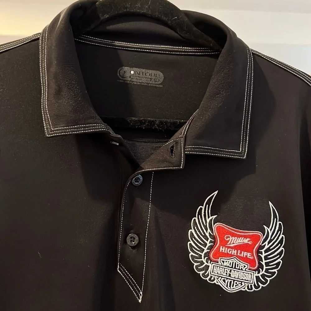 Harley Davidson Miller High Life Promotional Polo Shirt